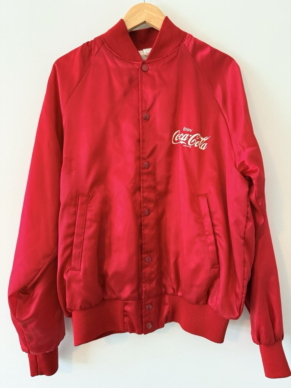 Vintage 70s Coca-Cola CIAA Satin Jacket Central Intercollegiate HBCU Collectible